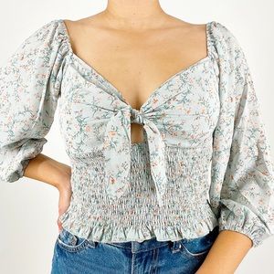 Off The Shoulder Floral Print Top